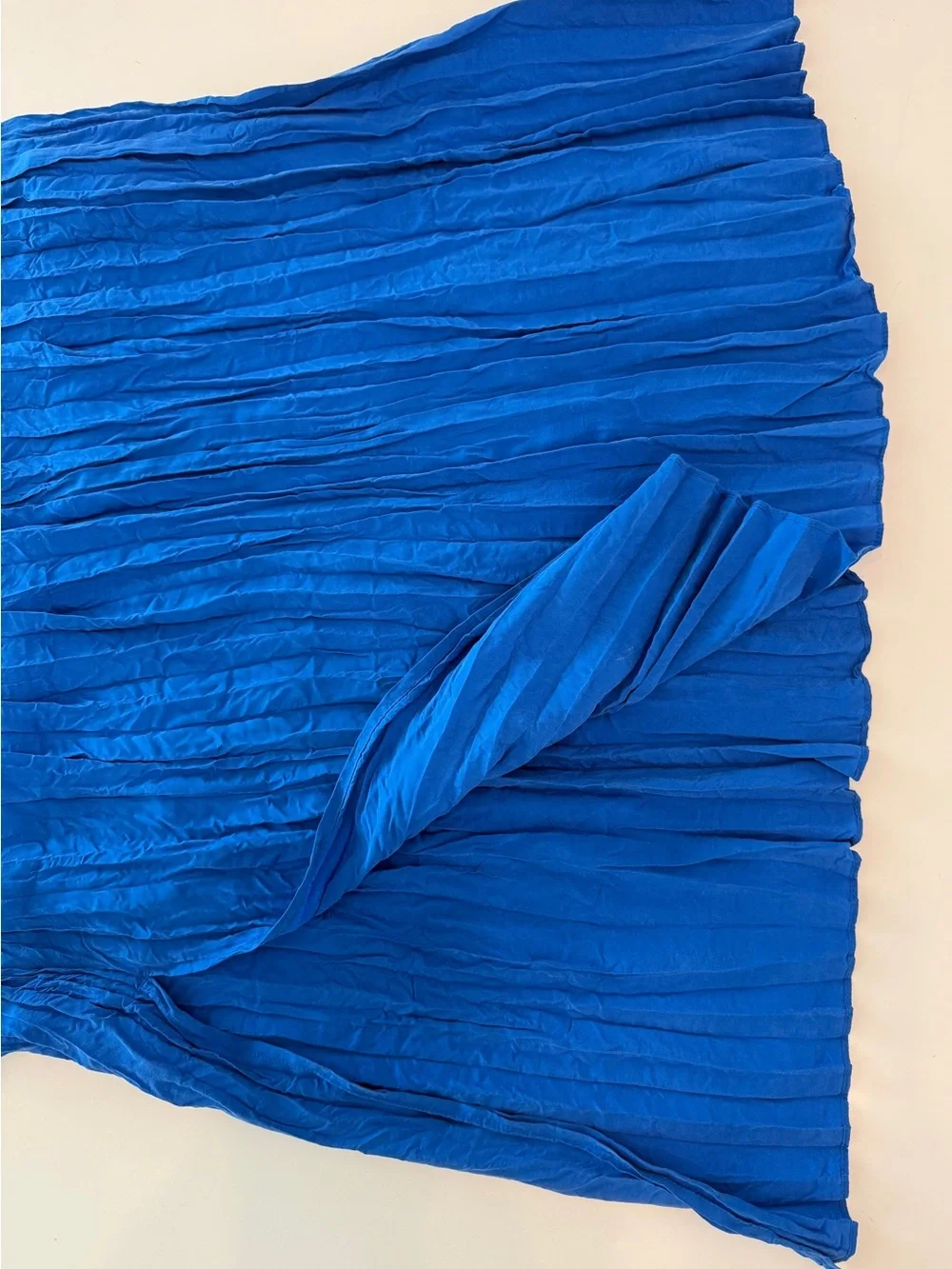 Club Monaco Bright Blue Crinkle Maxi Skirt